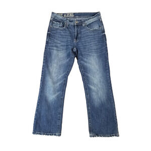 TK Axel Jeans men's 32x30 relaxed fit straight blue denim pants flap pocket Y2K